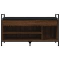 vidaXL Lavička na topánky hnedý dub 105,5x32x57,5 cm kompozitné drevo