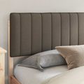 vidaXL Rám postele s čalúneným čelom Sivohnedá 200 x 200 cm