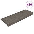 vidaXL Nášľapy na schody vzhľad sisal 30 ks 65x21x4 cm sivé a béžové
