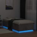 vidaXL Posteľový rám s LED Betónovo sivá 80 x 200 cm Kompozitné drevo