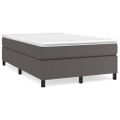 vidaXL Posteľný rám s boxspringom sivý 120x200 cm umelá koža
