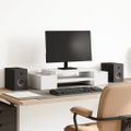 vidaXL Stojan na monitor s policou biely 50x27x15 cm kompozitné drevo