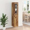 vidaXL Highboard 2 ks Staré drevo 34,5 x 34 x 180 cm Kompozitné drevo