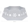 vidaXL Podložka pod vianočný stromček strieborná a biela Ø 68x25 cm