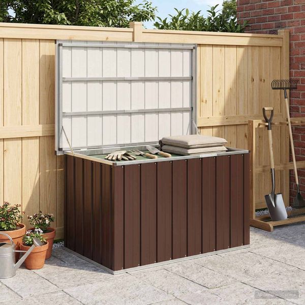 vidaXL Záhradný úložný box hnedý 109x67x65 cm