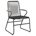 vidaXL Záhradné stoličky 2 ks čierne 58x59x85,5 cm PVC ratan
