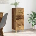 vidaXL Servírovacia skriňa Staré drevo 34.5 x 34 x 90 cm