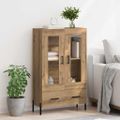 vidaXL Highboard CORONA Remeselný dub 69,5 x 31 x 115 cm
