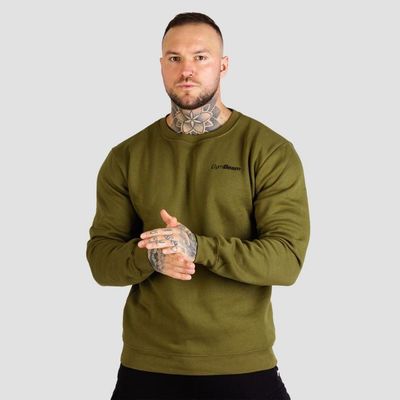 Mikina Basic Jumper Military Green - GymBeam, veľkosť S, veľkosť oblečenia S