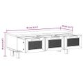 vidaXL Konferenčný stolík biely 80x40x30 cm spracov. drevo a borovica