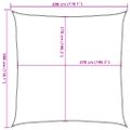 vidaXL Tieniaca plachta 160 g/m² štvorec bledosivá 3x3 m HDPE
