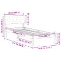 vidaXL Rám postele Biela a svetlosivá 80 x 200 cm Borovicový masív