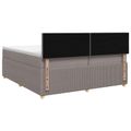 vidaXL Posteľ boxspring s matracom Sivohnedá 200 x 200 cm Látka