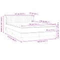 vidaXL Posteľný rám boxsping s matracom tmavomodrý 140x210 cm zamat