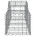 vidaXL Oblúkový gabionový kôš 9 ks 200x50x40/60 cm pozinkované železo