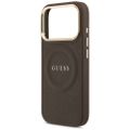 Puzdro Guess pre iPhone 17 Pro HC MAGSAFE PU S/ PEONIA HOT STAMP hnedé