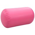 vidaXL Nafukovací gymnastický valec s pumpou 100x60 cm PVC ružový