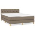 vidaXL Boxspring posteľ s matracom sivohnedý 140x190 cm látka