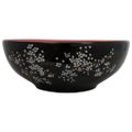 vidaXL Umývadlo na dosku čierno-červené okrúhle Φ41x14 cm keramické