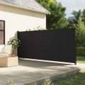 vidaXL Zaťahovacia bočná markíza, čierna 180x600 cm