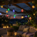 String Light Solar LED CRYSTAL BALLS SCB61 6,5m 30 balls multicolor Forever Light