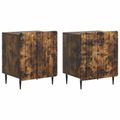 vidaXL Nočný stolík 2 ks Dymový dub 43 x 34,5 x 52 cm Kompozitné drevo