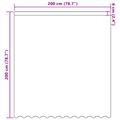 vidaXL Čipková záclona Biela 200 x 200 cm Polyester