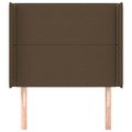 vidaXL Čelo postele so záhybmi tmavohnedé 83x16x118/128 cm látka