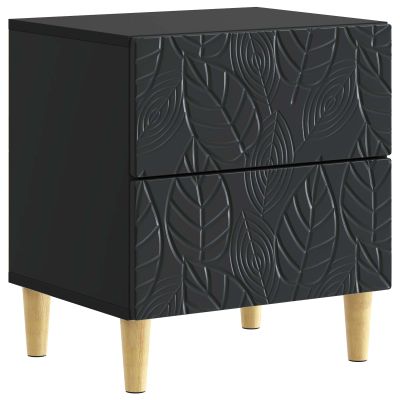 vidaXL Nočný stolík Čierna 43 x 34,5 x 48 cm Kompozitné drevo