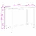 vidaXL stôl Sonoma dub 100 x 50 x 76,5 cm Inžinierske drevo a oceľ