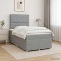 vidaXL Posteľ boxspring s matracom Svetlosivá 120 x 200 cm Látka