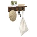 vidaXL Vešiak na stenu Nástenná montáž Dymová dub 40 x 10,5 x 10,5 cm