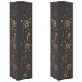 vidaXL Solárne LED svetlo na chodník 2 ks Teplá biela 18 x 18 x 80 cm