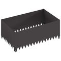 vidaXL Obrubník trávnika 4 ks 100 x 60 x 35 cm Oceľ Čierna