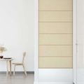 vidaXL Nástenné panely 12 ks krémové 90x30 cm umelá koža 3,24 m²