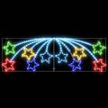 vidaXL Vianočná Hviezda 432 LED Viacfarebný 182 x 58 cm PVC