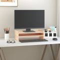 vidaXL Stojan na monitor 50x24x16 cm masívna borovica