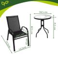 Balkónový set stôl + 2 stoličky čierny Gardlov 27568 Balkonový set stůl + 2 židle černý Gardlov 27568