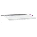 vidaXL Ručne zaťahovacia markíza s LED antracit a biela 600x350 cm