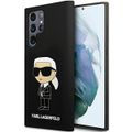 Puzdro Karl Lagerfeld pre Samsung Galaxy S24 Ultra KLHCS24LSNIKBCK čierna HC SILICONE NFT IKONIK