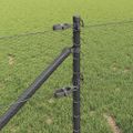 vidaXL Hexagonálny plot s stĺpom 25 x 0,6 m PVC potiahnutá oceľ Sivá