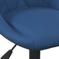 vidaXL Jedálenská stolička modrá zamatová