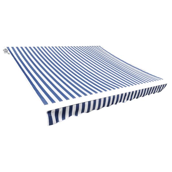 vidaXL Tieniaca plachta na markízu, modro biela 3x2,5 m (bez rámu)