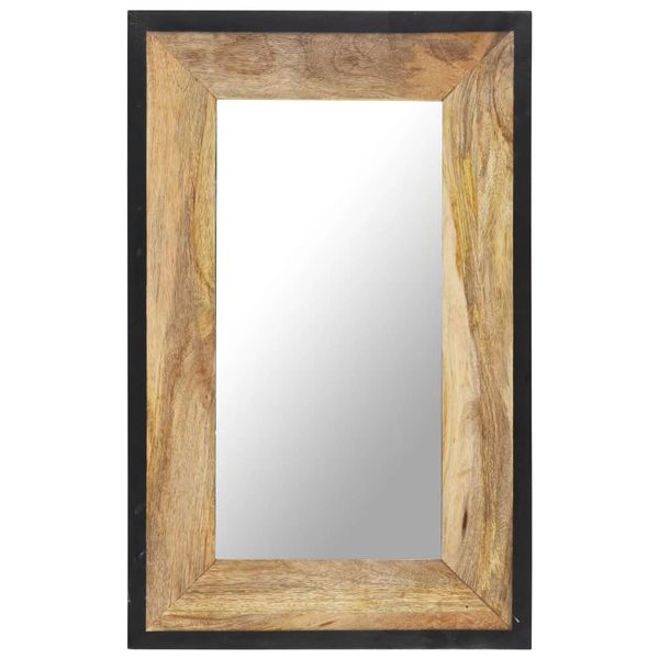 vidaXL Zrkadlo 80x50 cm masívne mangovníkové drevo