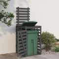 vidaXL Úložný box pre odpadkový kôš sivý 84x90x128,5cm masív. borovica