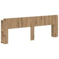vidaXL Čelo postele skrinka Dub artisan 180 cm Kompozitné drevo