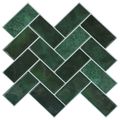 vidaXL Dlaždica herringbone 50 ks Tmavozelená 30 x 30 cm