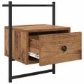 vidaXL Nočný stolík 2 ks Staré drevo 35 x 30 x 51 cm Kompozitné drevo