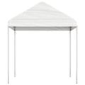 vidaXL Altánok so strechou, biely 11,15x2,28x2,69 m, polyetylén