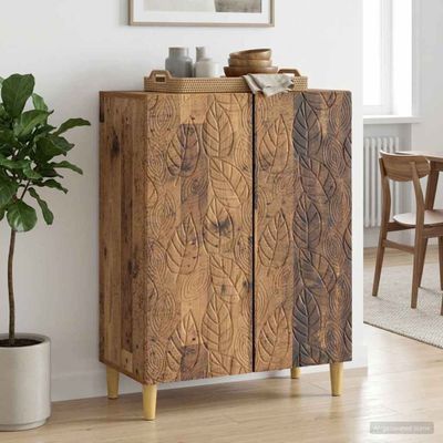 vidaXL Servírovacia skriňa Staré drevo 66 x 34,5 x 90 cm